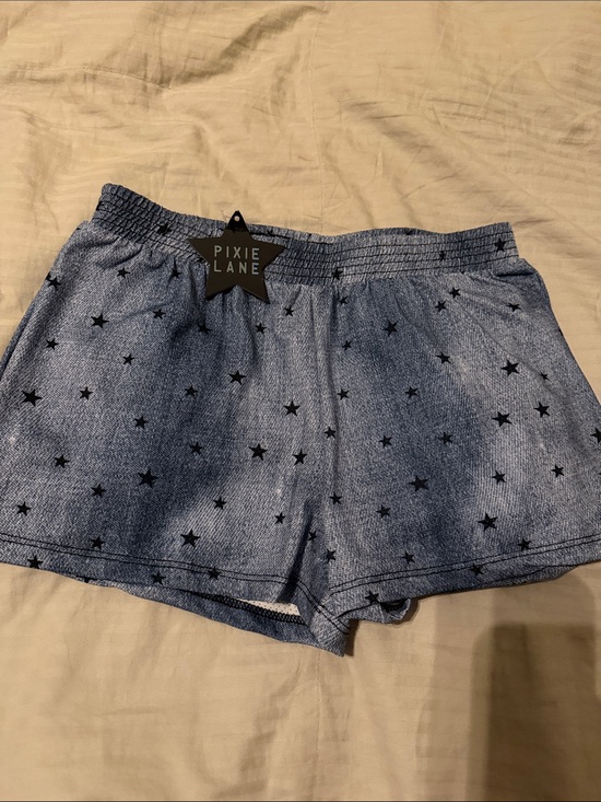 Pixielane Other - Pixie Lane Girls' Denim-Effect Blue Star Print Pull-On Shorts